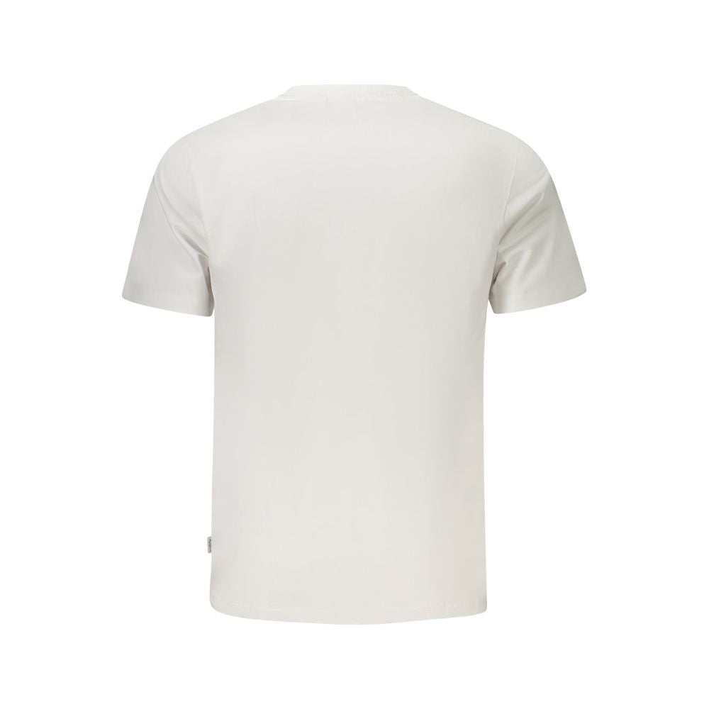 Vit bomulls-T-shirt för män