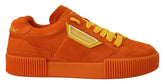 Dolce & Gabbana Orange Läder Pj Tucker Herr Sneakers Skor
