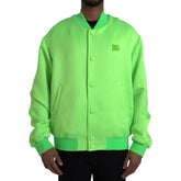 Dolce & Gabbana Neon Green Polyester Long Sleeves Men Bomber Jacket