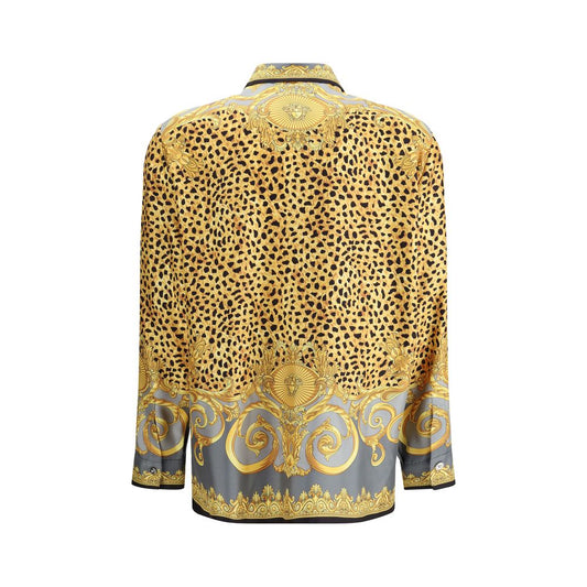 Versace Silk Cheetah Foulard-skjorte