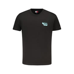 Tommy Hilfiger Black Cotton Men T-Shirt