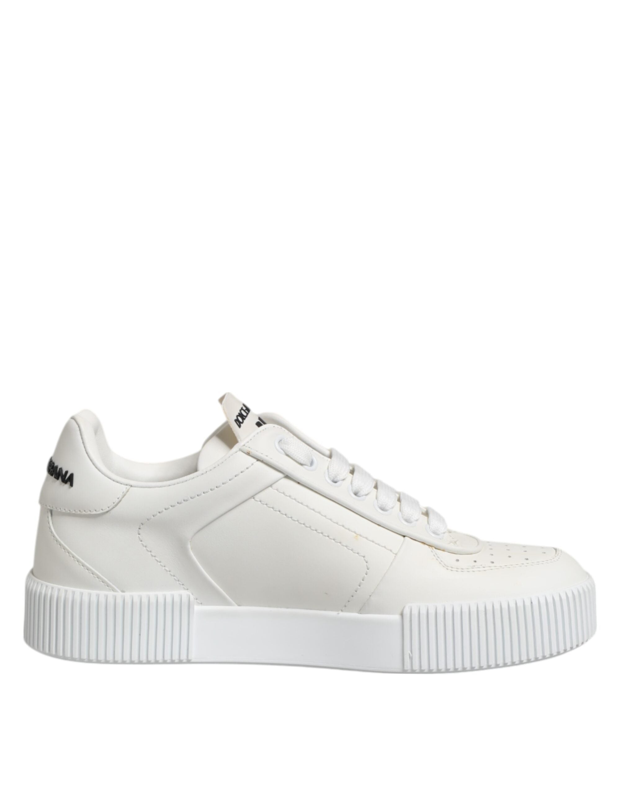 Vita Miami låga sneakers i läder