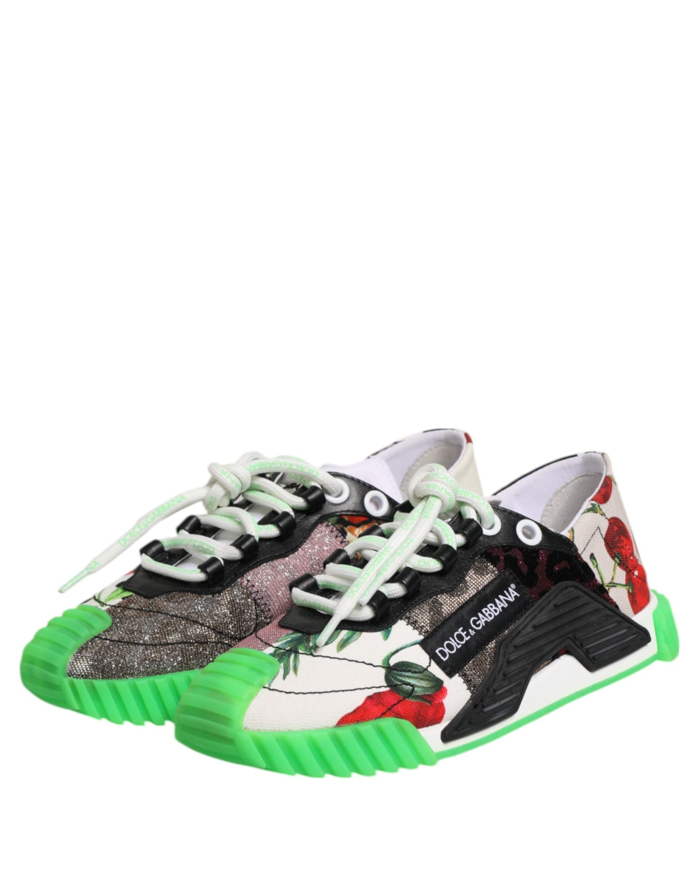 Dolce & Gabbana Multicor DG Logo Leopard Cherry Sneaker Skor
