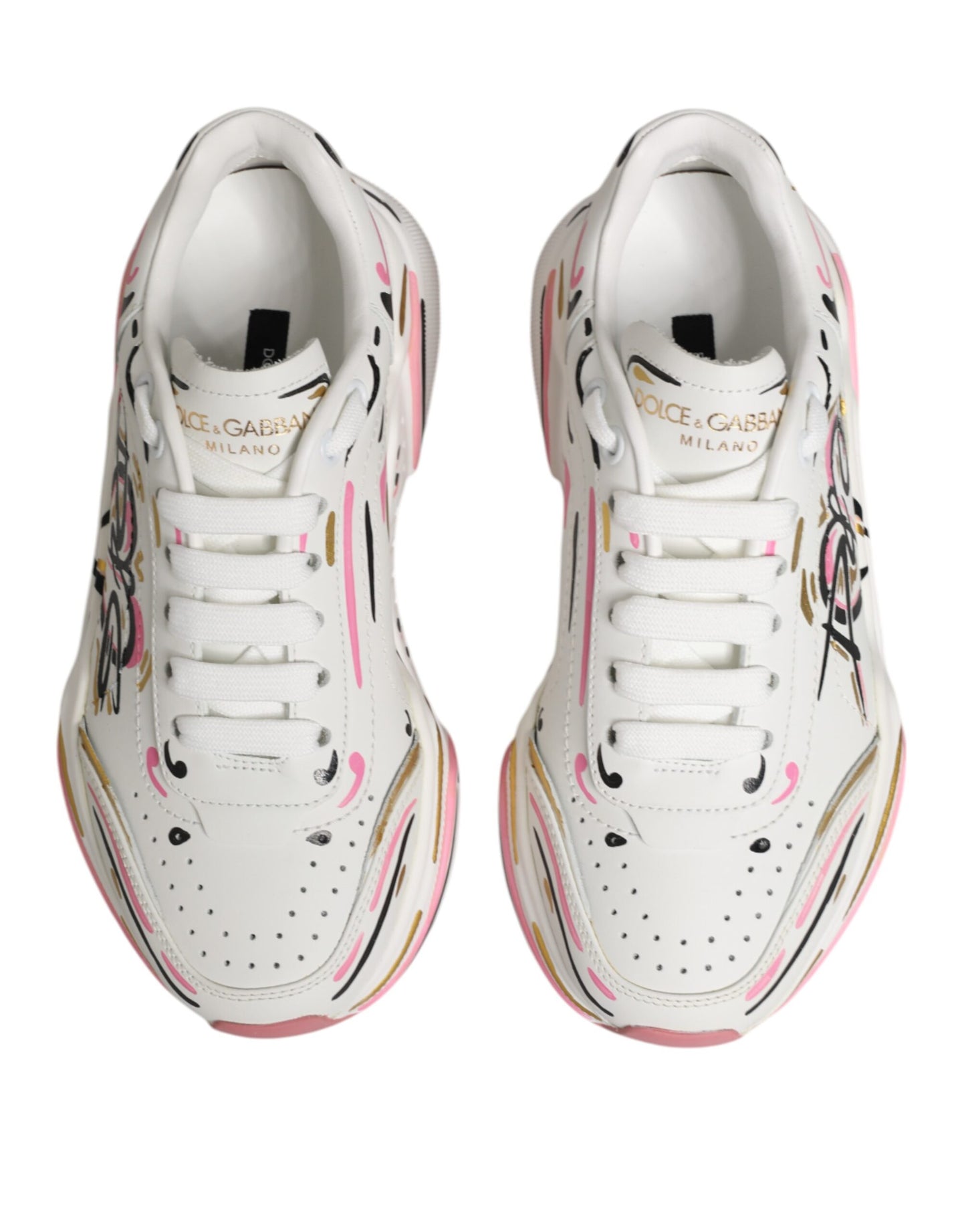 Dolce & Gabbana flerfärgade handmålade Daymaster sneakers