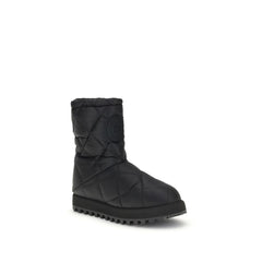 Dolce & Gabbana Black Polyamide Flat Boots