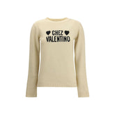 Valentino Cream Fleece Wool Sweatshirt