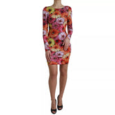 Dolce & Gabbana Multicolor Floral Print Sheath Mini Dress