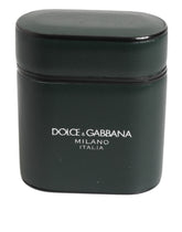 Dolce & Gabbana Army Green Calfskin Leather Logo Flip Holder Airpods Case