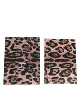 Dolce & Gabbana Multicolor Leopard Print Envelope Paper Post Card Holder
