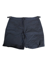 Dolce & Gabbana Navy Blue Polyester Pinstripe Men Shorts Swimwear