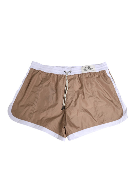 Dolce & Gabbana Bruna Vita Polyester Re-Edition Shorts Badkläder