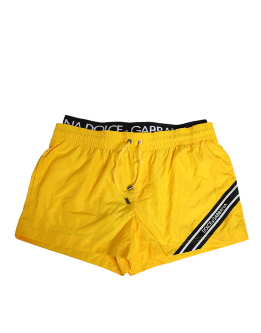 Dolce & Gabbana Gula Dragsko Strandkläder Herr Shorts Badkläder