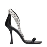 Jimmy Choo Black Leather Stiletto Heel Sandals
