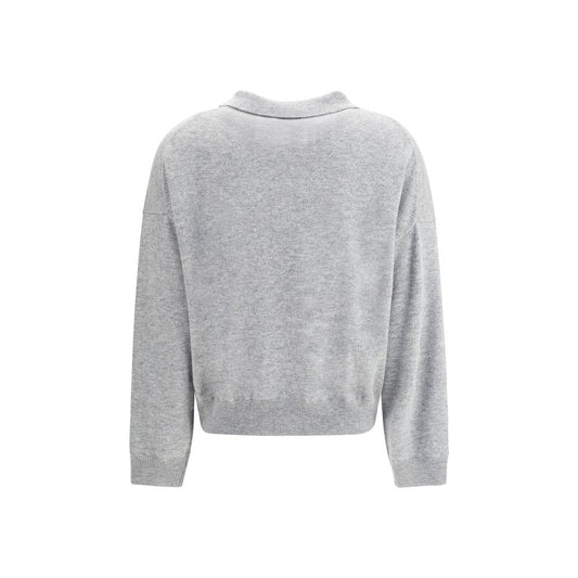 Allude Gray Fleece Wool Sweatshirt