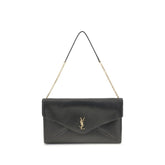 Saint Laurent Black Lamb Ovis Aries Aries Shoulder Bag