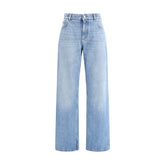 Dolce & Gabbana Light Blue Cotton Straight-Leg Jeans