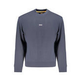 Hugo Boss Blue Cotton Men Sweater