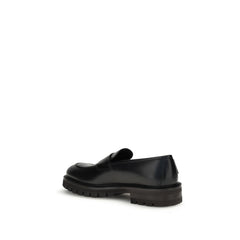 Ferragamo Black Rubber Slip-On Loafers
