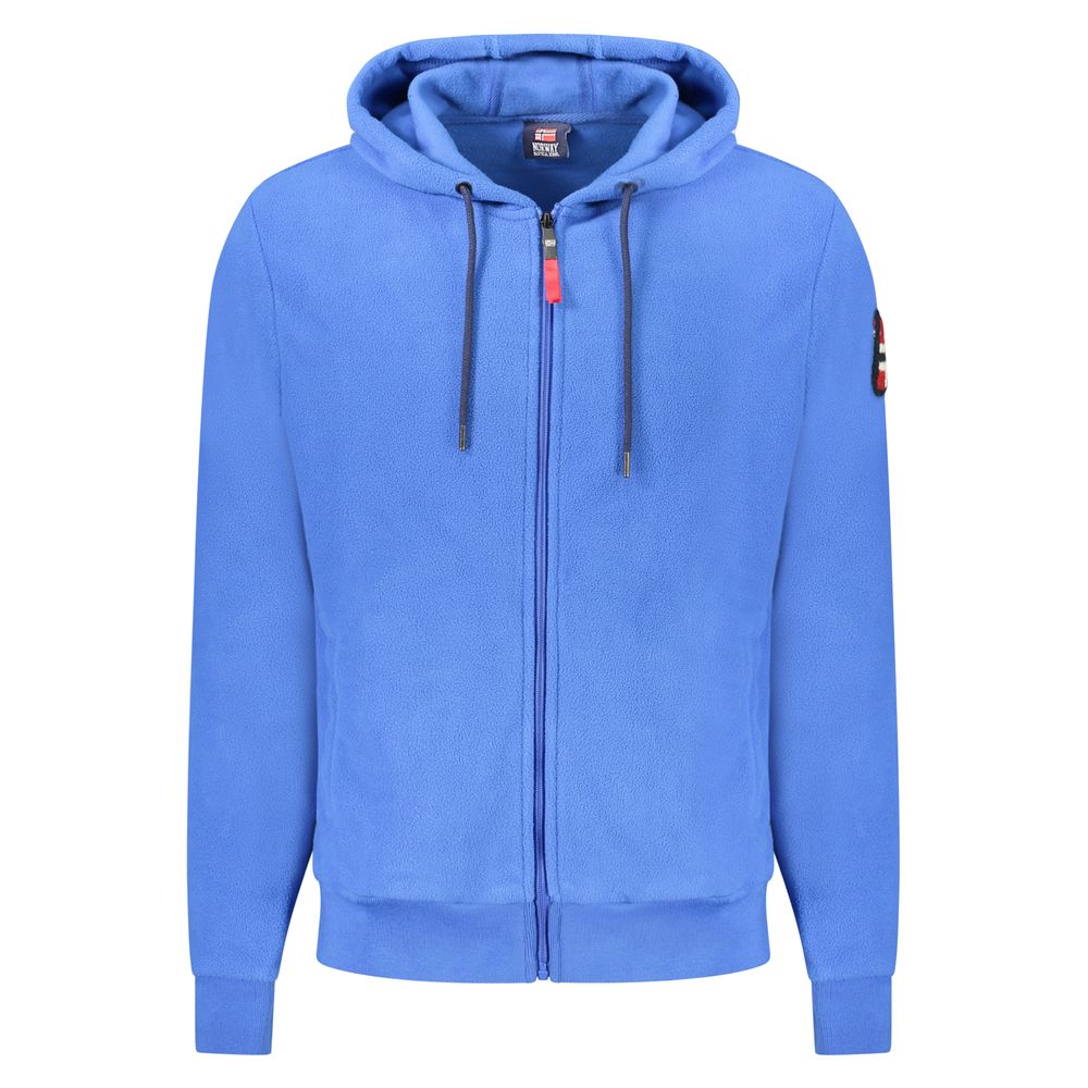 Blå polyester herregenser