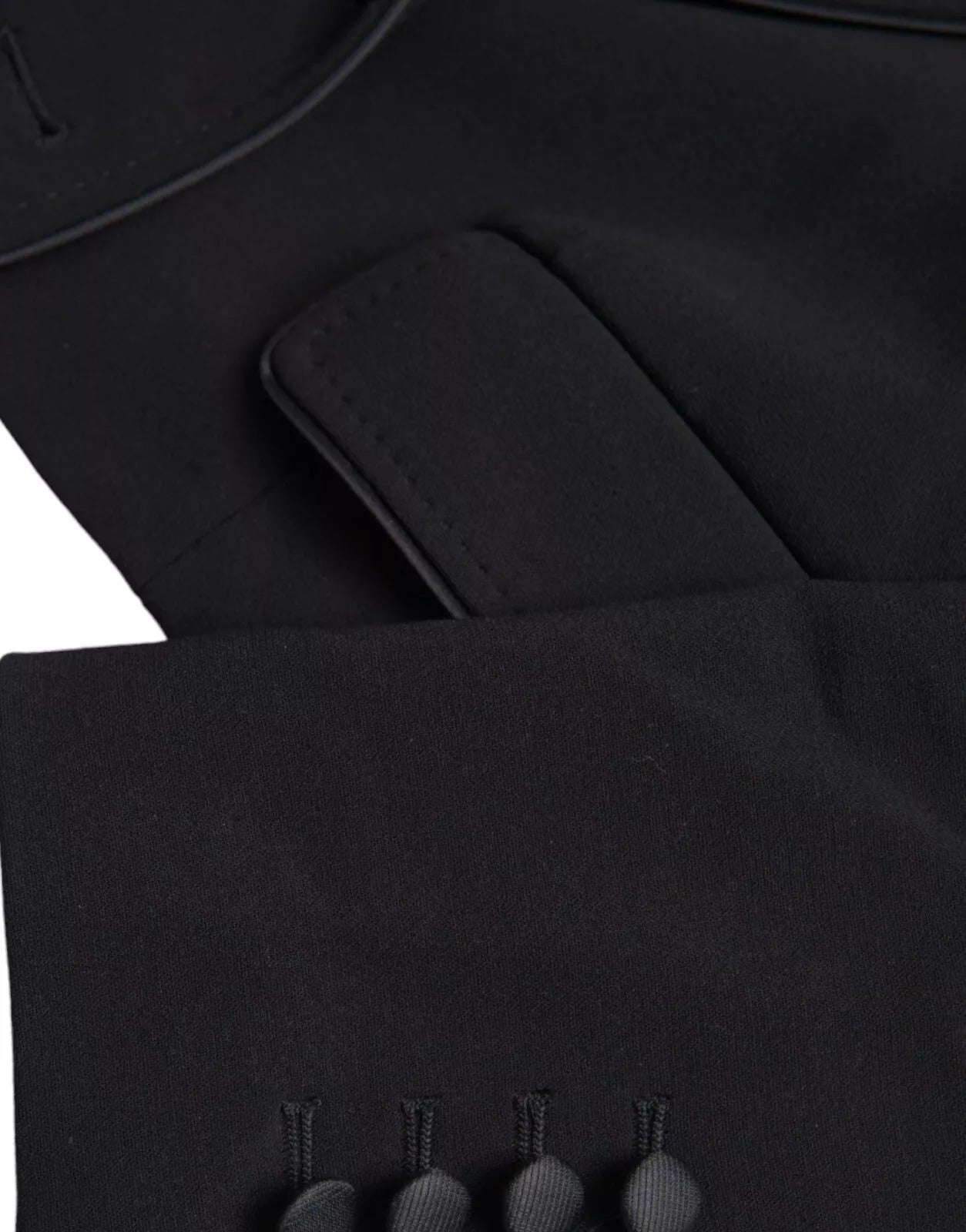 Dolce & Gabbana svart ull enkeltspent cropped jakke