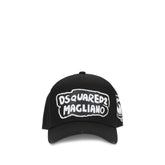 Dsquared² Black Cotton Cap (Baseball Hat)