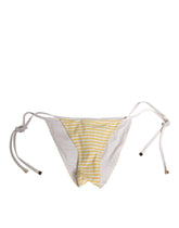 Dolce & Gabbana White Yellow Stripe Tie Side Logo Underwear