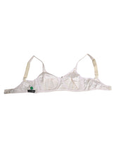 Dolce & Gabbana White Silk Satin Soft Cup Lingerie Bra Underwear
