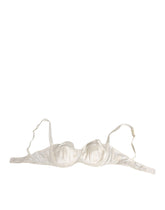 Dolce & Gabbana White Silk Satin Balconnet Lingerie Bra Underwear
