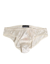 Dolce & Gabbana White Silk Satin Lingerie Panty Underwear