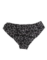 Dolce & Gabbana Black White Star Print Cotton Slip Panty Underwear