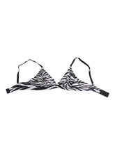 Dolce & Gabbana Black White Zebra Print Sheer Mesh Bralette Underwear