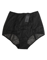 Dolce & Gabbana Black High Waist Mesh Sheer Shapewear Underwear
