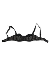 Dolce & Gabbana Black Sheer Mesh Underwire Bra Underwear