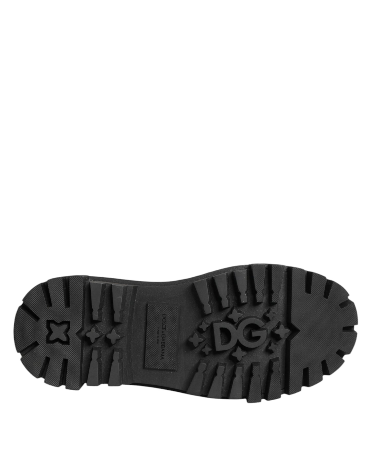 Dolce & Gabbana Svarta Läder Derbyskor med Juveler och Kristaller