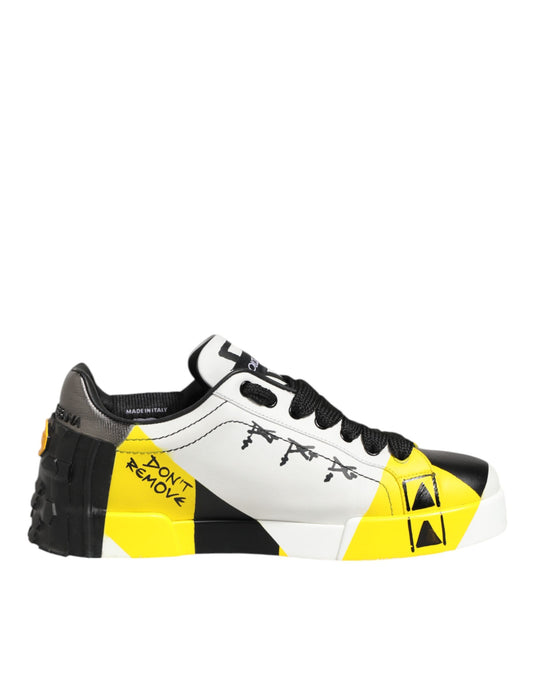 Dolce & Gabbana Multicolor Lettering Portofino Sneakers Shoes