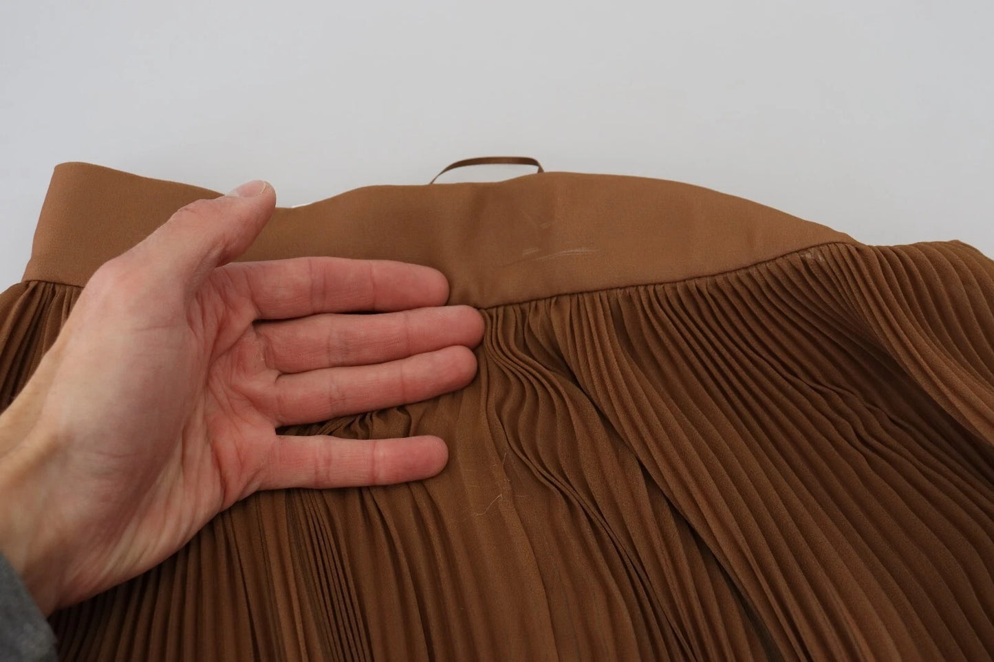 Dolce & Gabbana Beige Longuette Plisse Chiffong midikjol