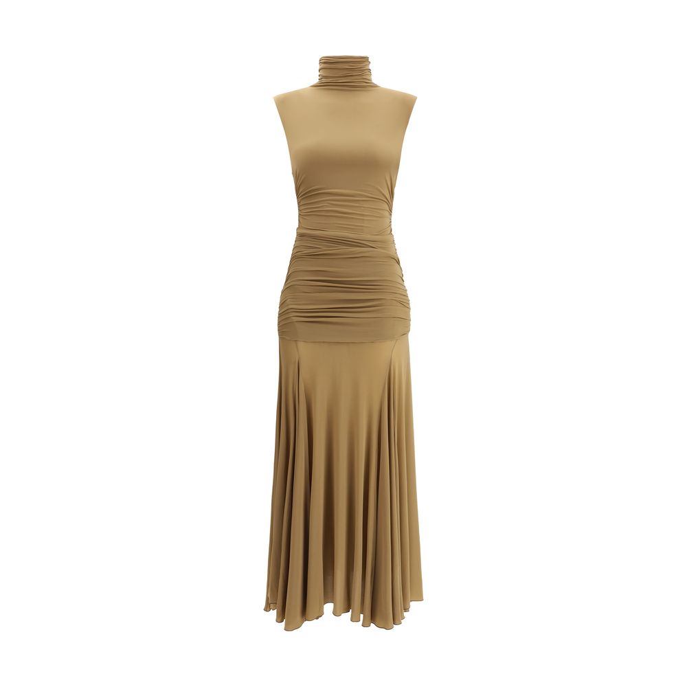 Lang kjole med drapering