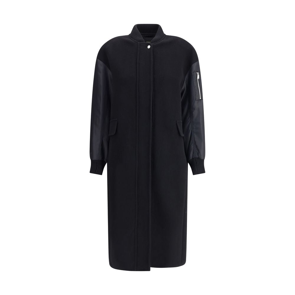 PINKO Black Wool Coat