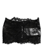 Dolce & Gabbana Svart Spets Bandeau Bustier Topp Skira Stretchunderkläder