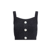Balmain Black Polyamide Top