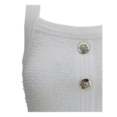 Balmain White Polyamide Top