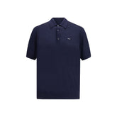 Prada Blue Fleece Wool Polo Shirt