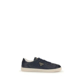 Prada Blue Calf Leather Bos Taurus Low Top Sneakers