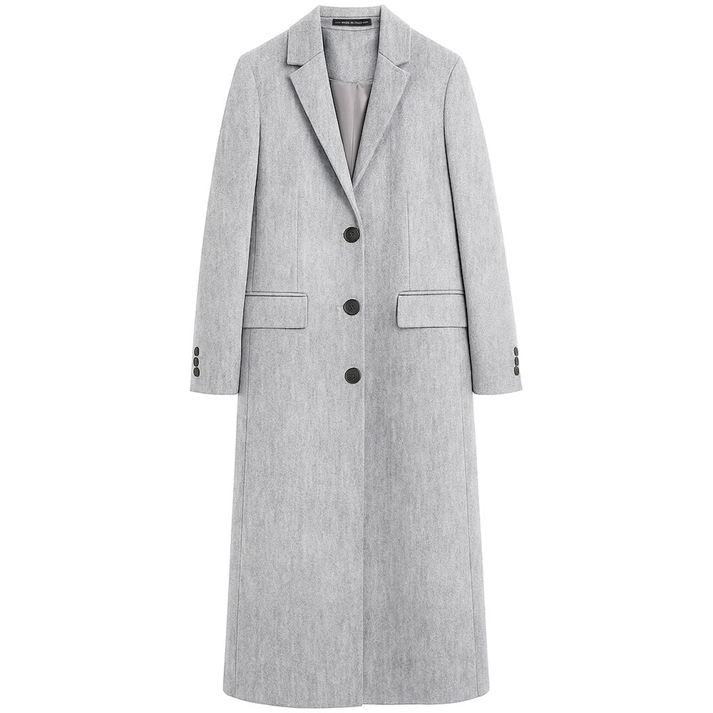 Made in Italy Gray Wool Women Coat