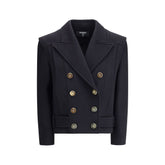 Balmain Black Wool Coat