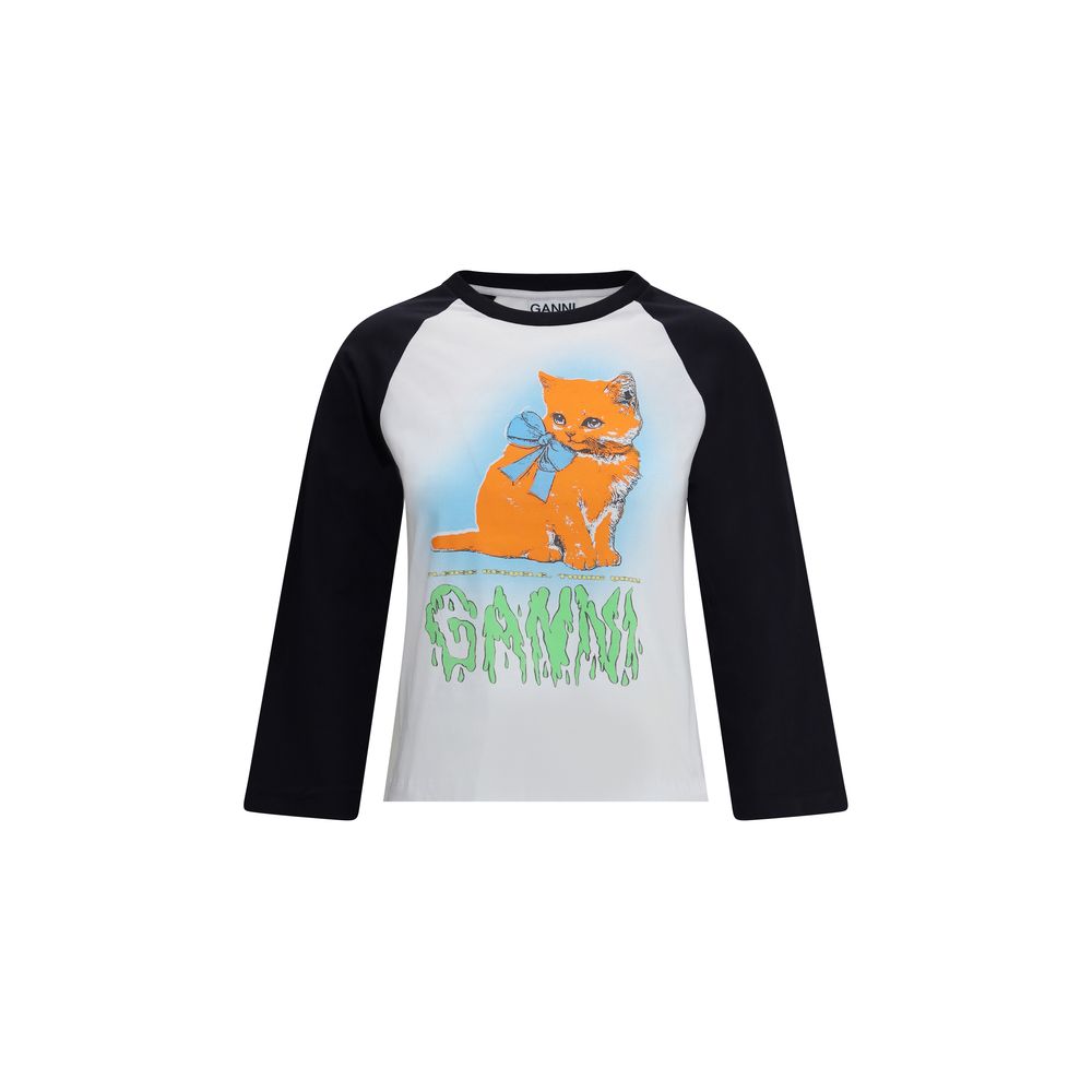 T-shirt med katttryck