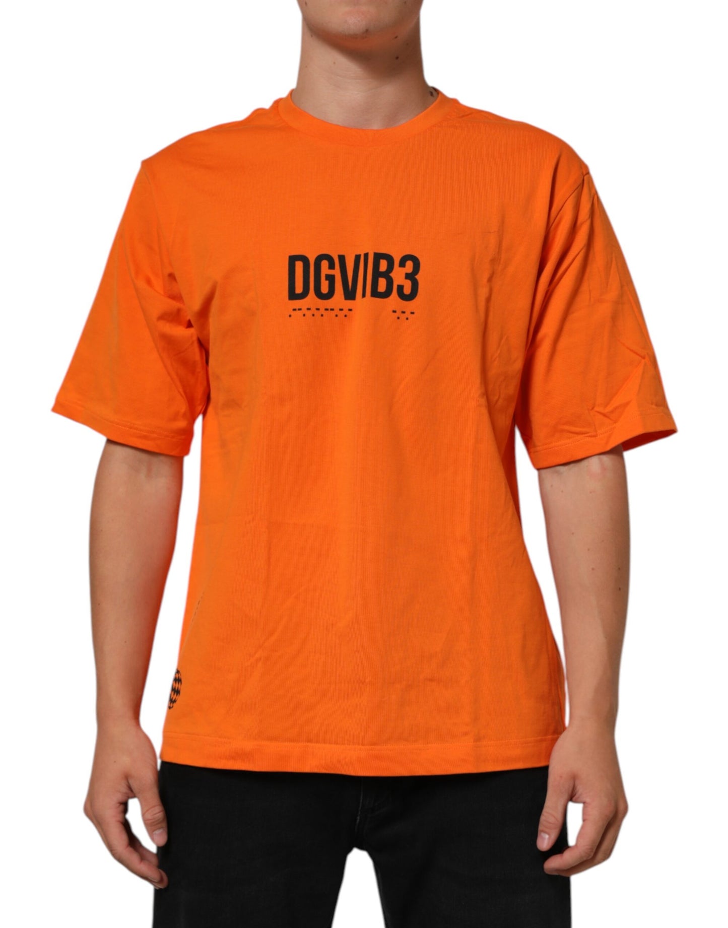 Dolce & Gabbana Orange DGVIB3 Rundringad Kortärmad T-shirt
