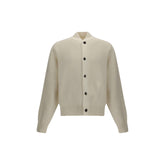 Jacquemus White Fleece Wool Cardigan