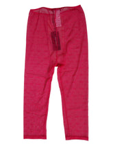 Dolce & Gabbana Fuchsia Logo Lace Tight Midi Trousers Underwear