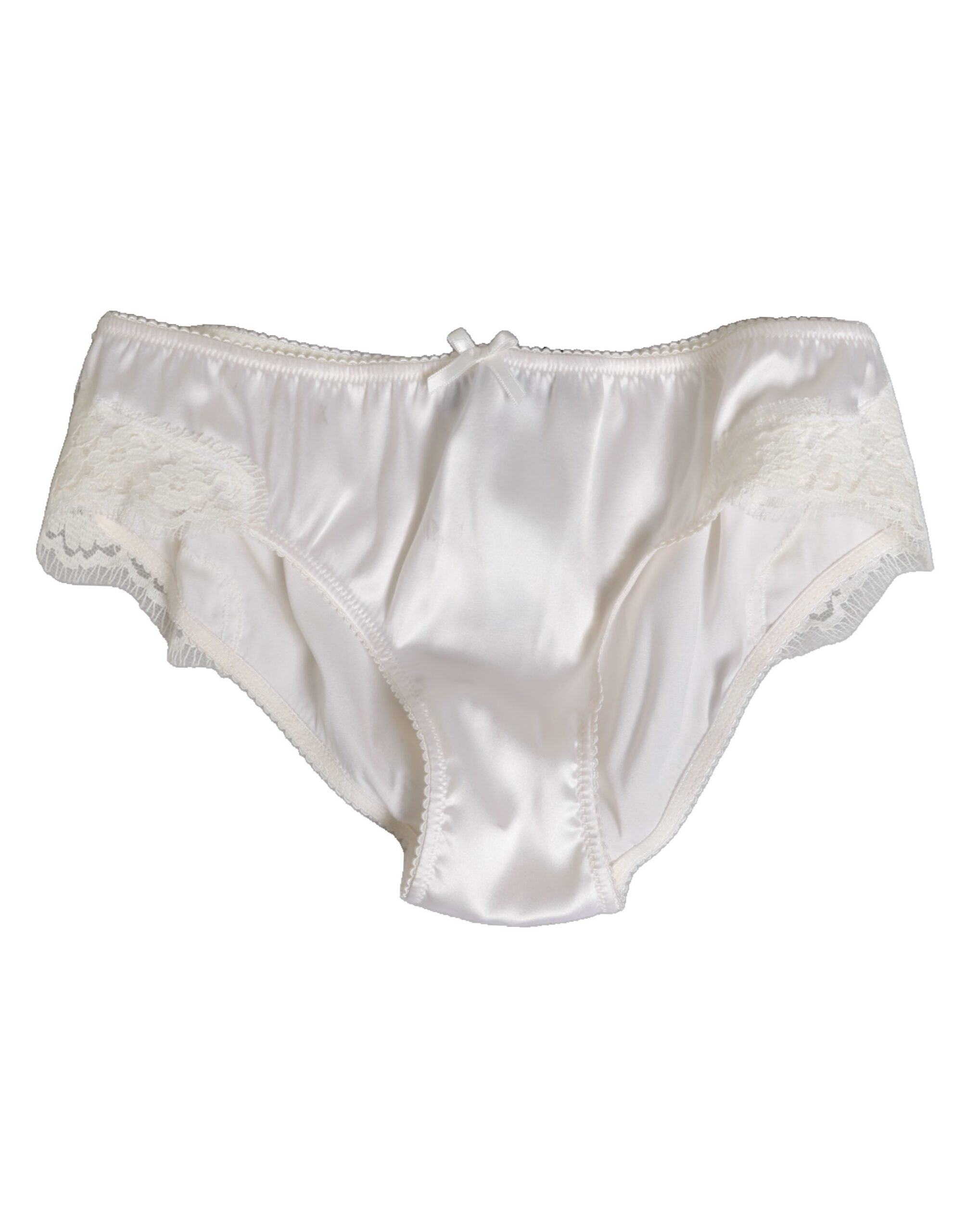 Vita siden-satin blommiga spets trosor underkläder